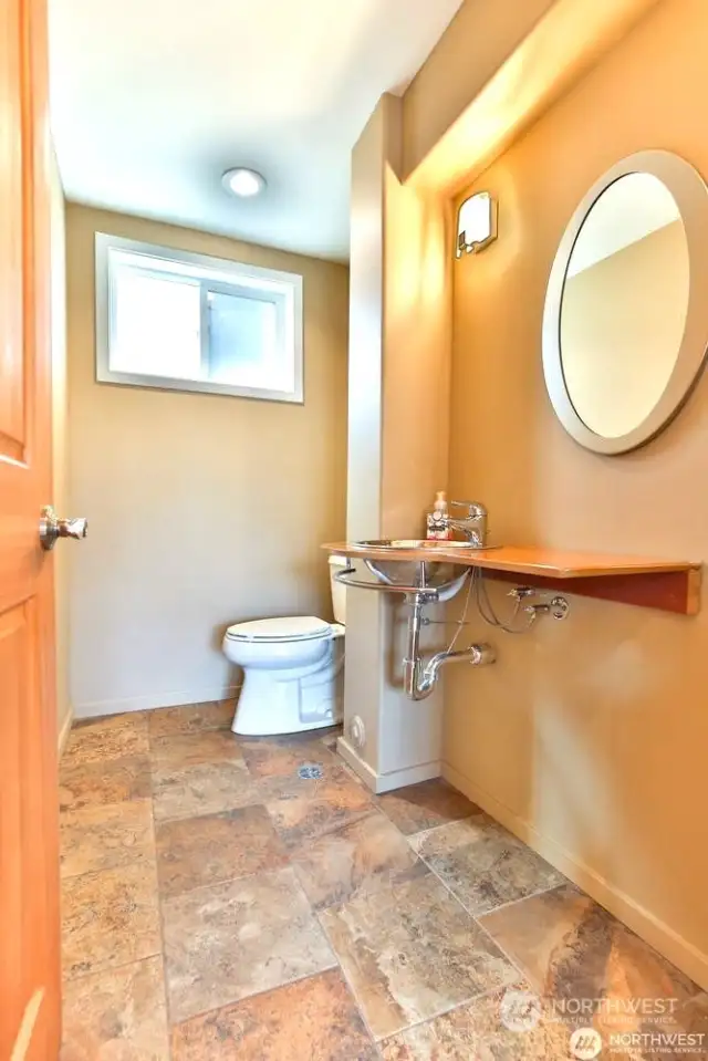 prior lower level salon usage ...bathroom