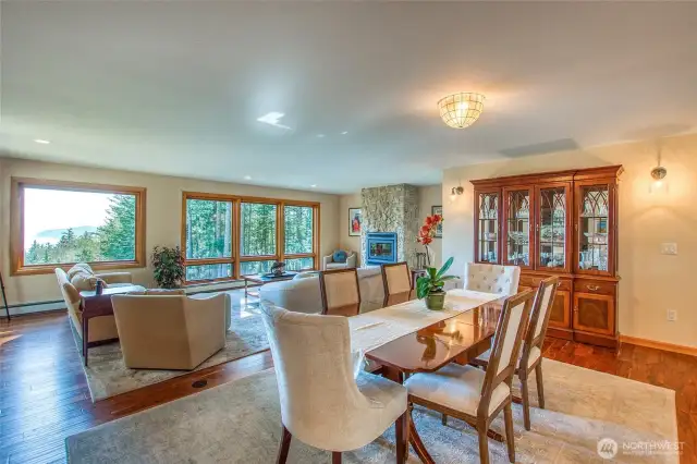 The dining area is right off the kitchen for formal entertaining or a quiet evening enjoying your home