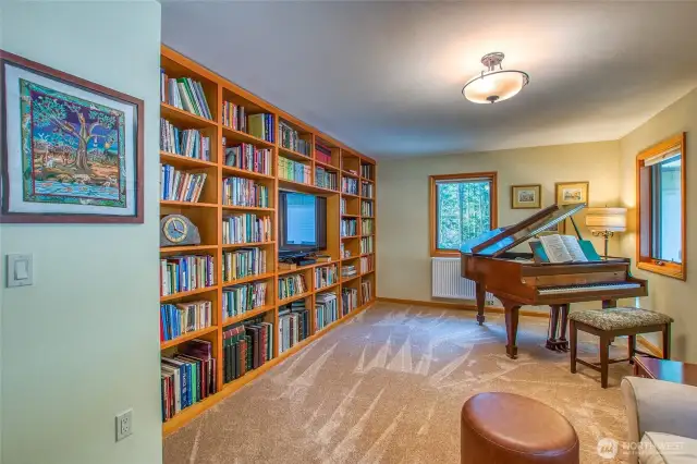 The library is on the main floor when the Best Seller calls or it's time to hit the keys