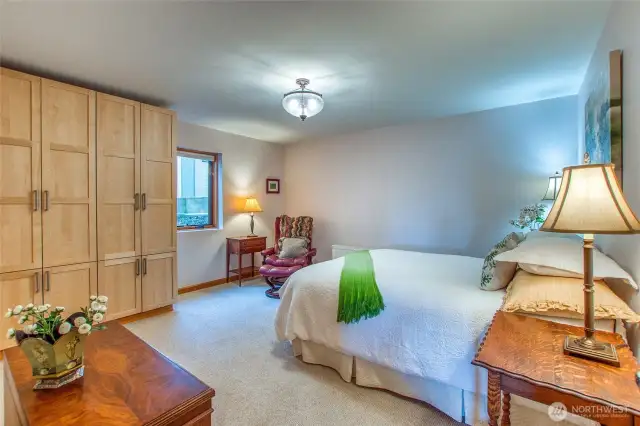 Plenty of storage in the lower floor bedroom/guest room