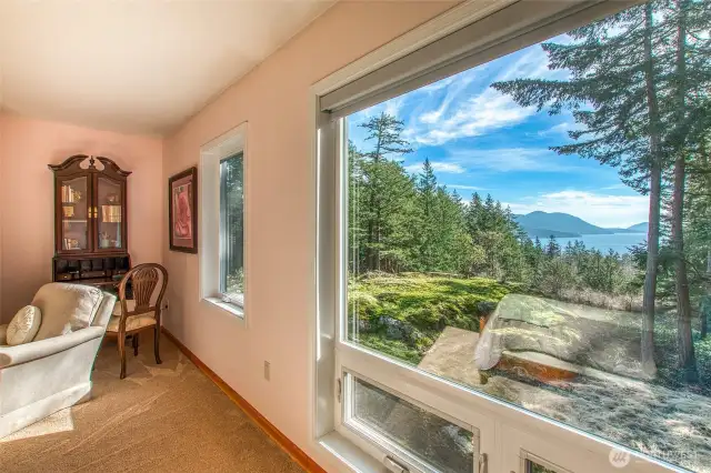 View from the the lower floor bedroom/guest room