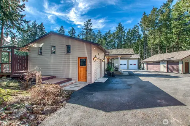 A one car garage / mechanical area is attached to the home with a side door