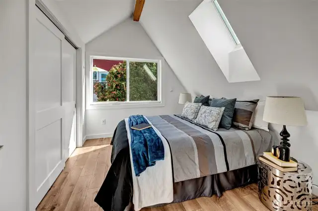 There are 3 skylights upstairs!