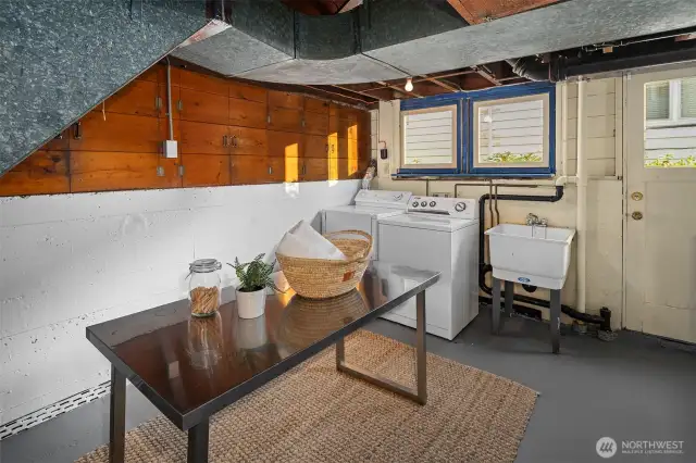Lower Level Laundry with Exterior Access.