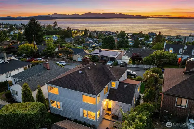 Looking west above the house.