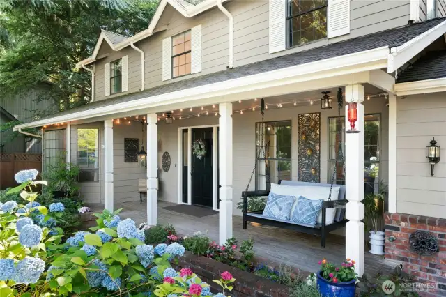 Unwind on the inviting covered front porch