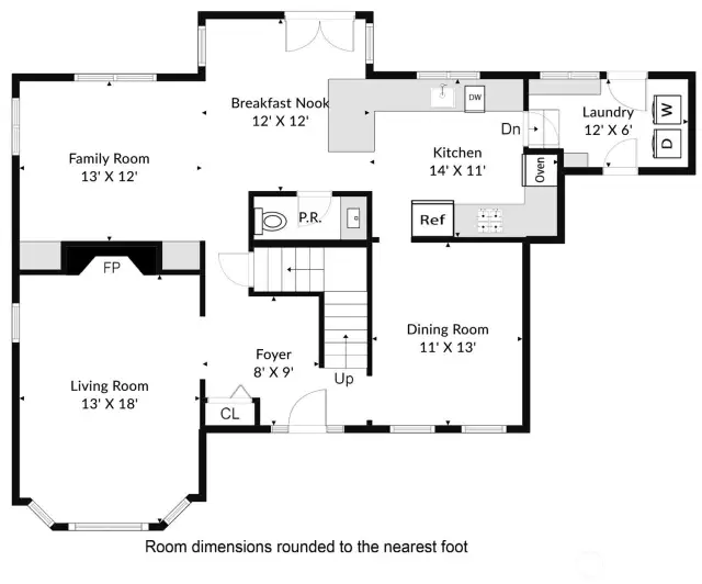 Main level floorplan