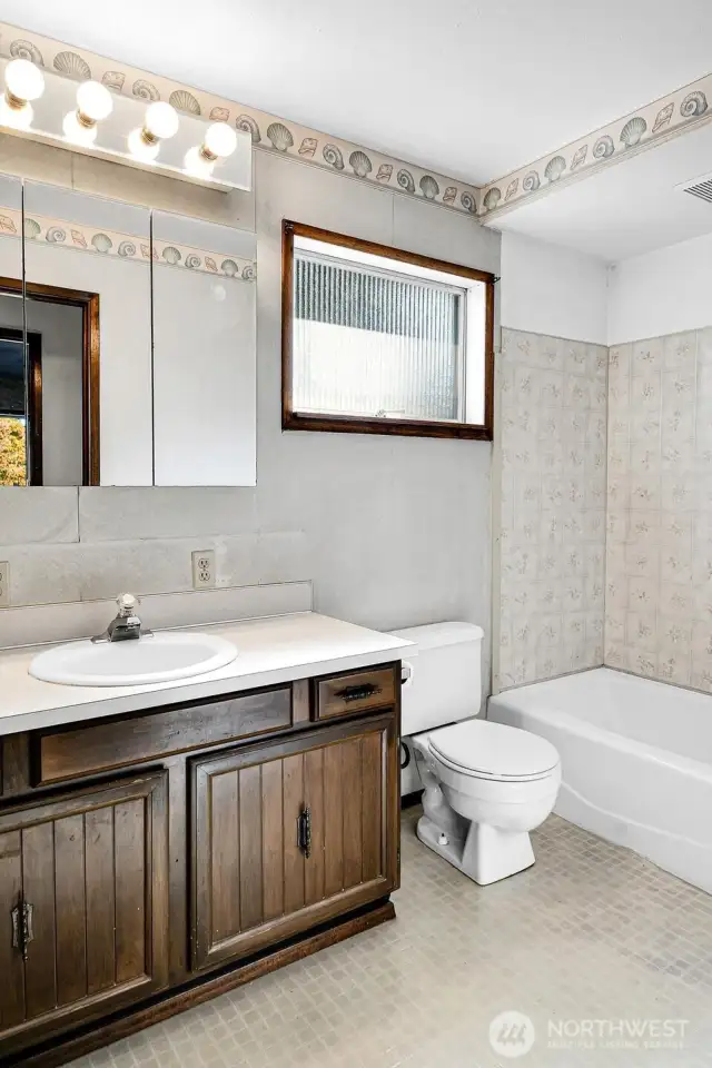 Full bath on main floor.