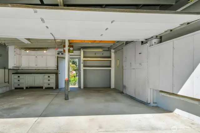 Big two car garage.