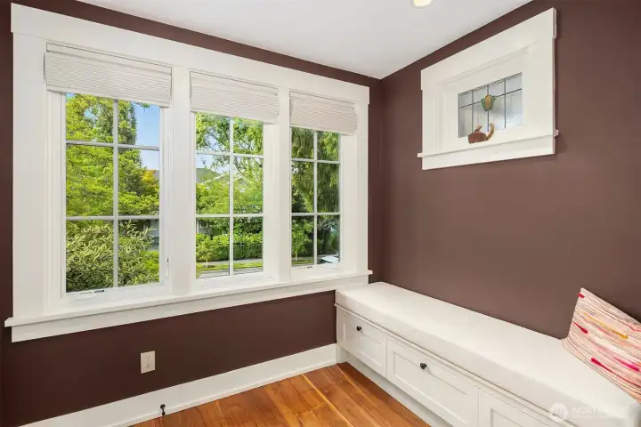 Convenient sitting area upon entrance