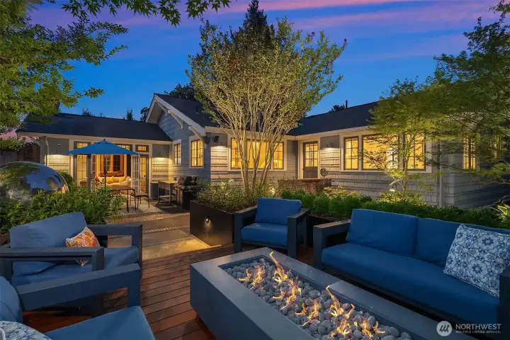Garden designed for gatherings or quiet evenings at home