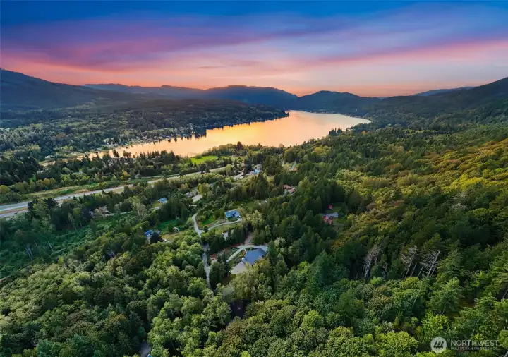 Perched up above Lake Samish with incredible foothill views