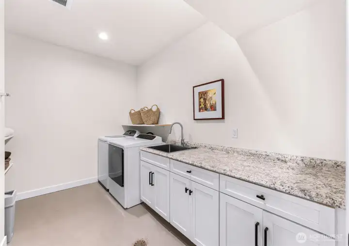 Downstairs laundry room