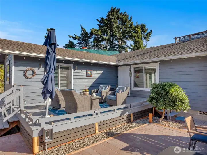 Private deck and main entrance