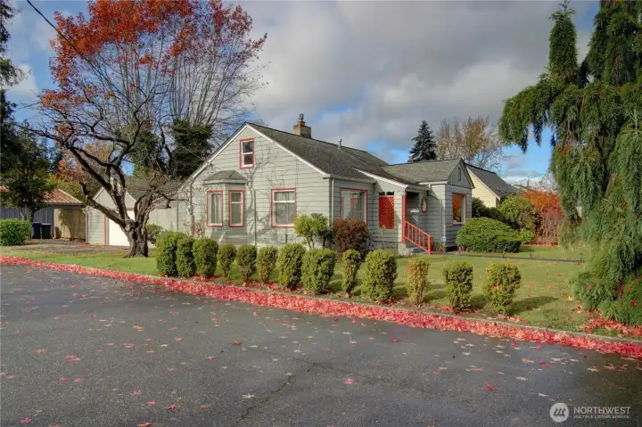 Plenty of parking and a garage.