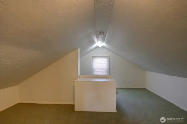Extra upstairs space.