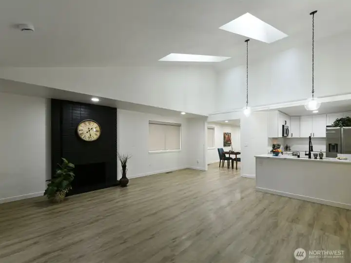 Designer lighting throughout home.