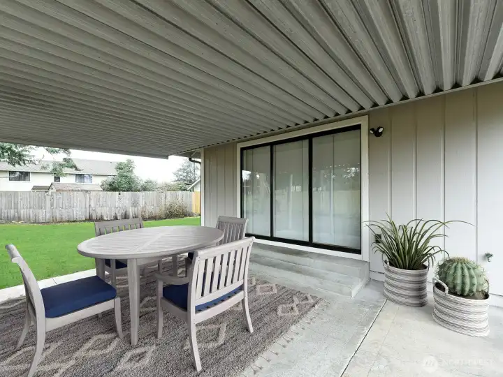 Staged Outdoor living area.