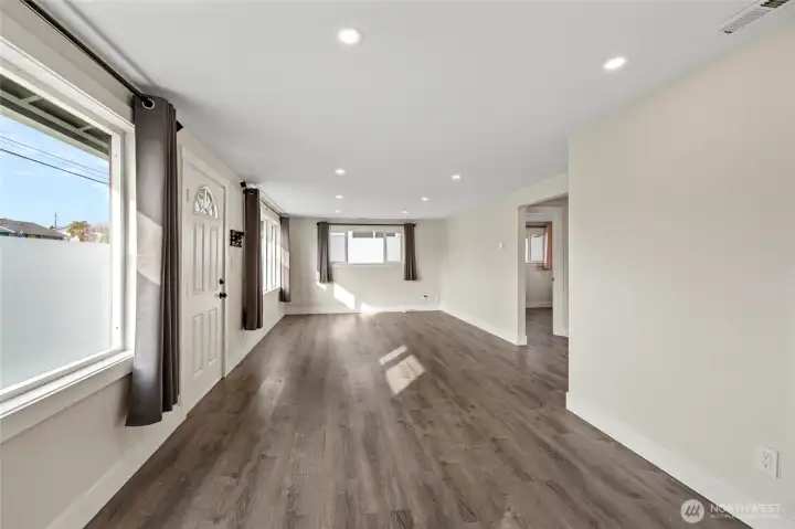 Dining area looking back on living room
