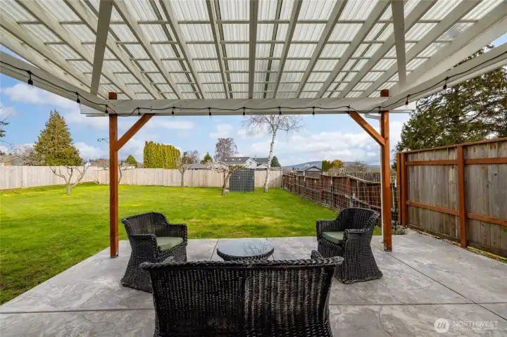 Spacious covered patio for outdoor entertaining