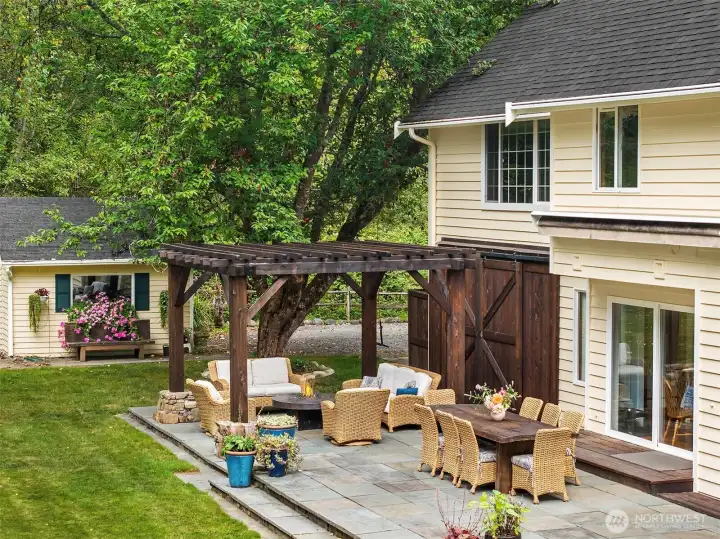 Fabulous patio and gazebo for enjoying nature or entertaining friends and family.