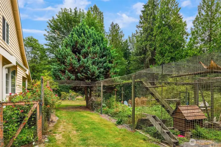 Garden space plus an extra large "Safe Pet Haven"!! Bring all your pets with no fear of losing them to nature!