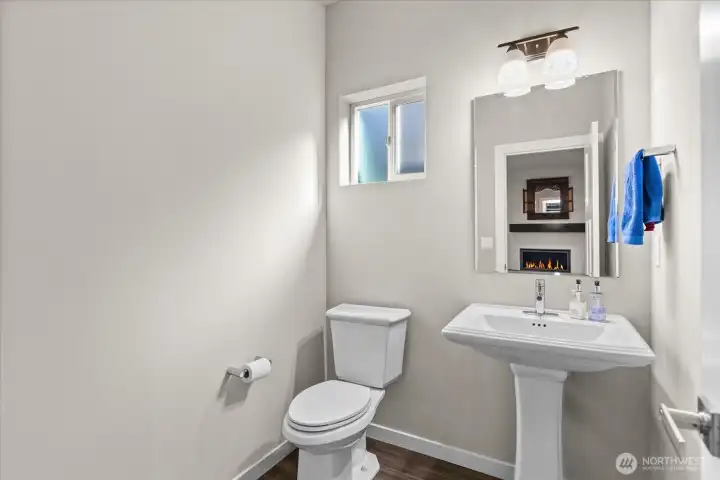 Main level powder room