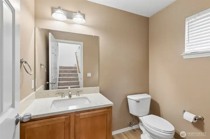 Powder bath downstairs.