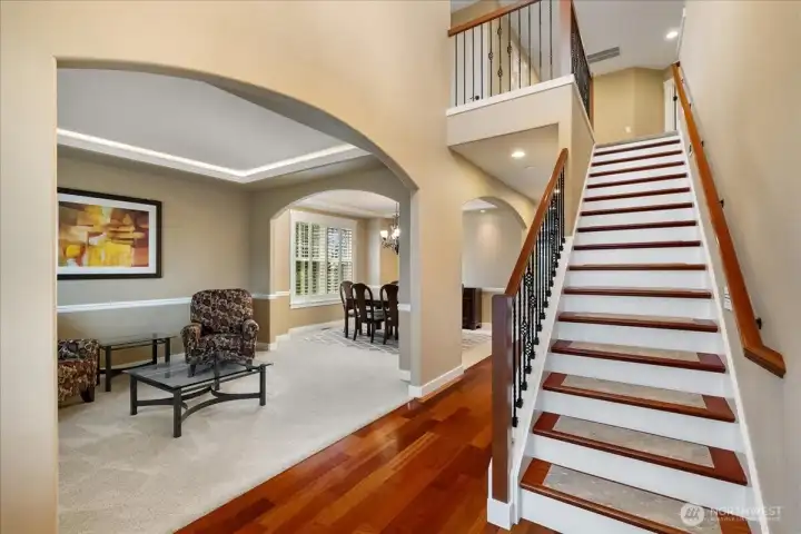 Just look at this gorgeous staircase and railing.