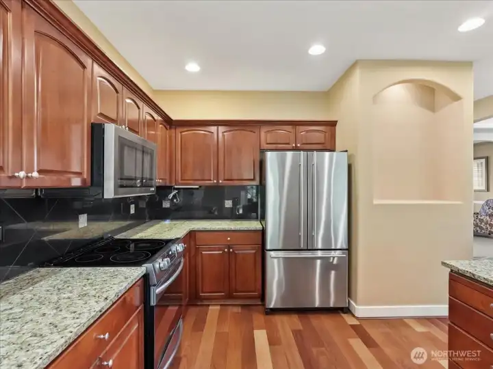 Stainless steel appliances.