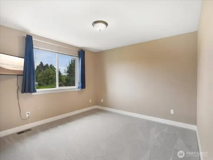 Bedroom #2 with TV that stays with the home.