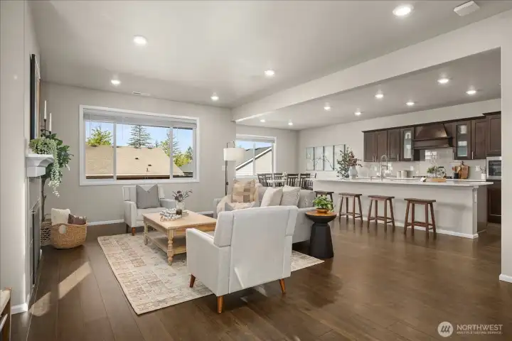 Great Room Connects Living and Dining for a Seamless Flow