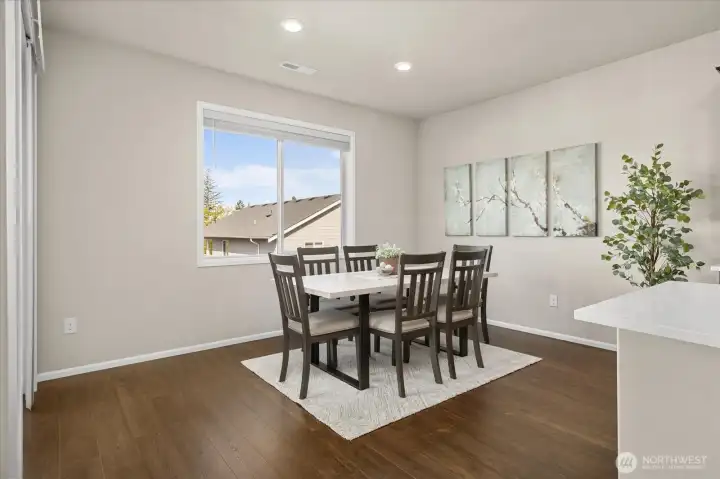 Light Filled Dining Room with Outside Deck Access