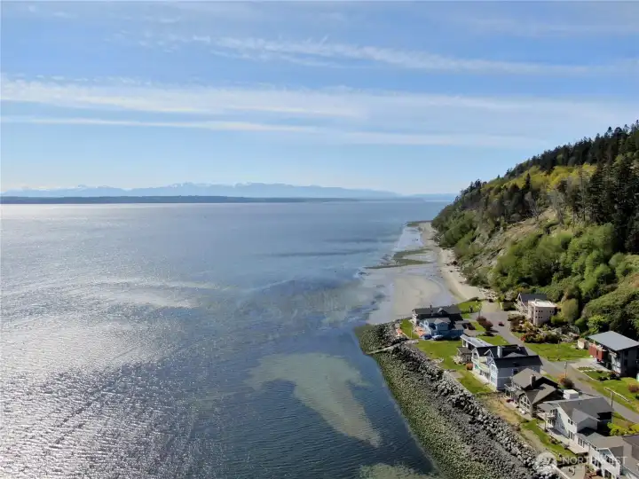 Private beach that covers the southern tip of Whidbey Island.