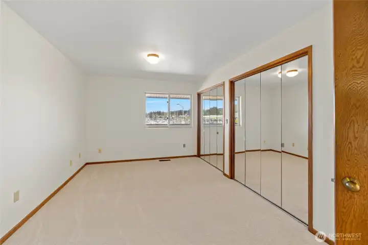 Master bedroom has tons of closet space