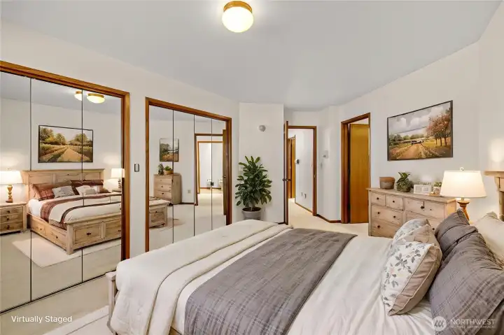 Master bedroom virtually staged