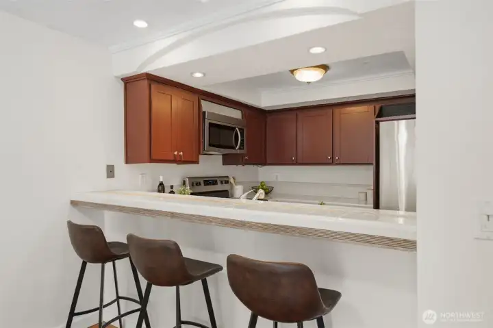 Breakfast bar.