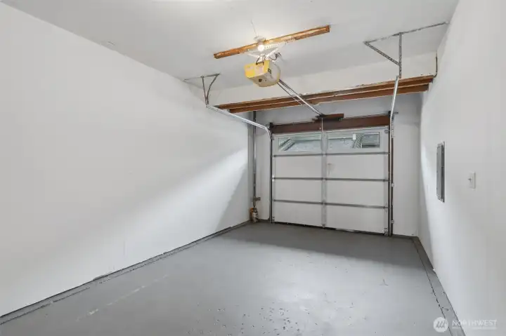 1 car attached garage.