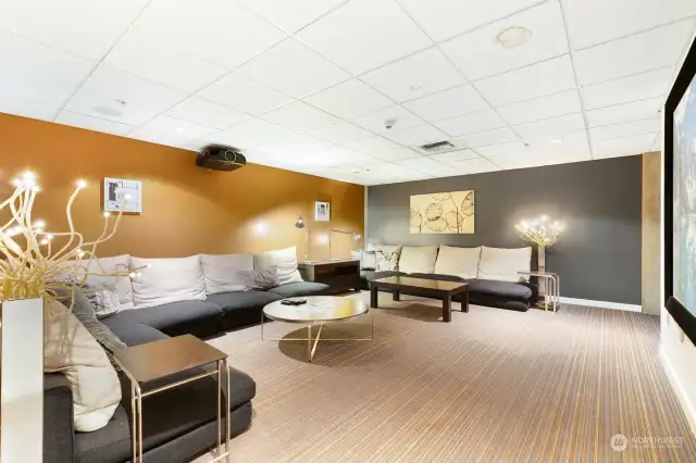 Movie/ Media Room is located on the 2nd floor adjoining the party lounge.