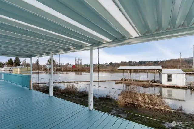 View from the deck. The boathouse has been removed.