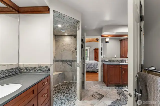 Vanities to shower to bedroom