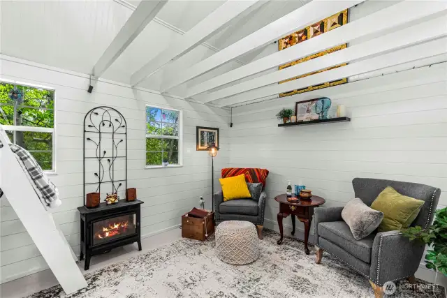 Darling interior of garden shed