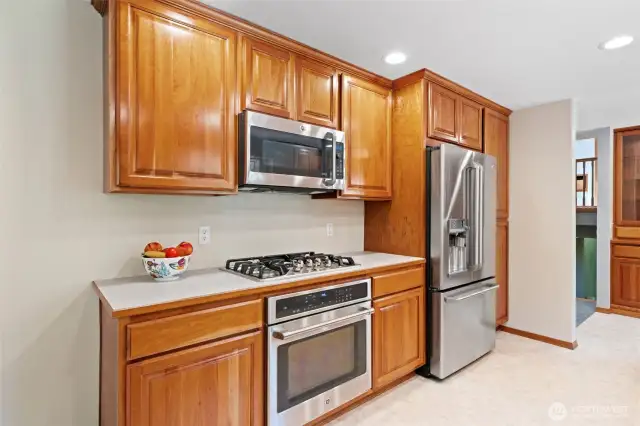 Isn't this lovely and don't miss one of the many surprises about this home!  The cafe' refrigerator