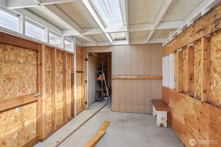 One of the storage sheds.