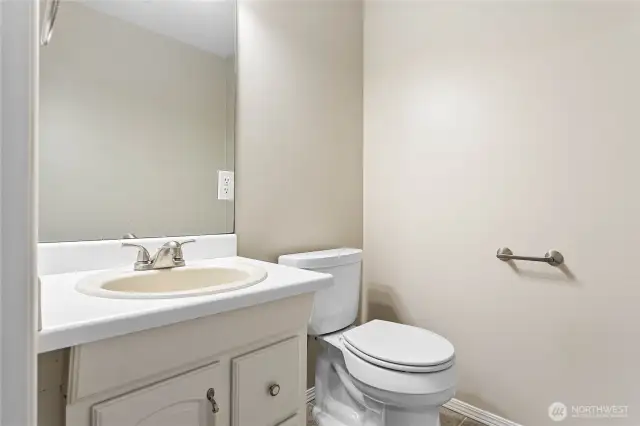 Half bath end of hall