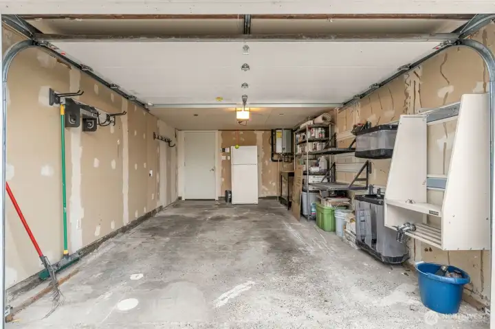 Attached one car garage