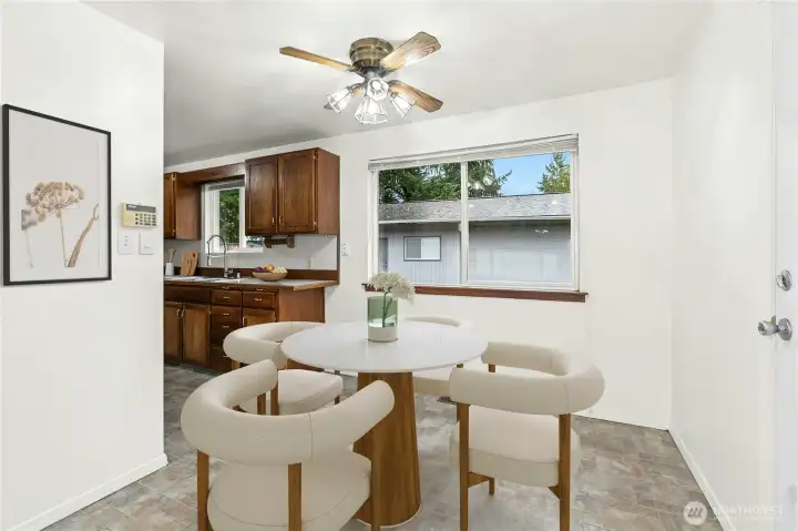 Kitchen nook - virtually staged