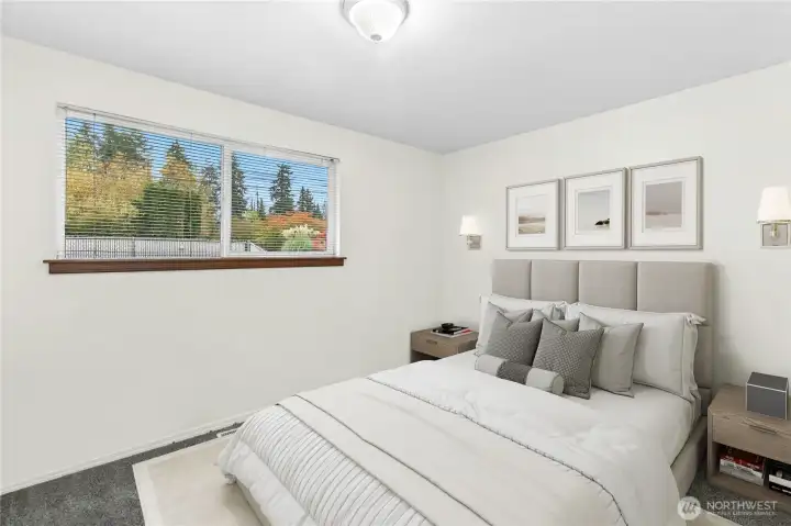 Primary bedroom - virtually staged