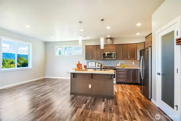 Ample dining space in great room