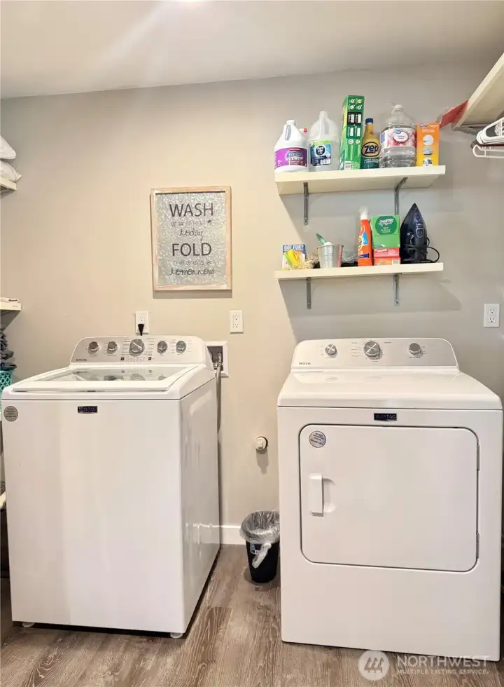 Washer and Dryer in MASSIVE utility room/closet!